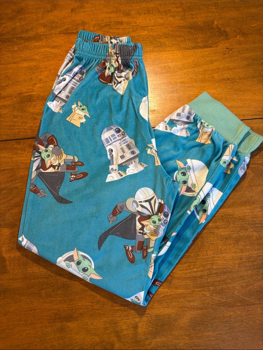 Blue Star Wars Grogu & Droid Kids Pajama Pants, 10/12
